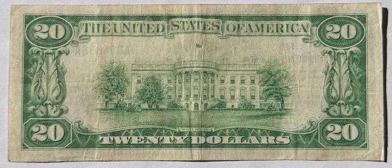 $ 20 1929 Series Cleveland National City Bank Note