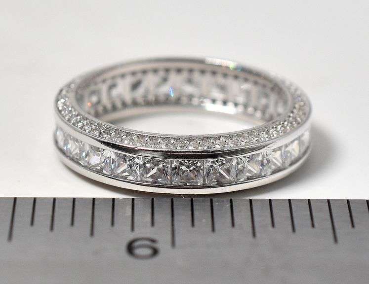 CZ Gemstone Ring in Sterling Silver