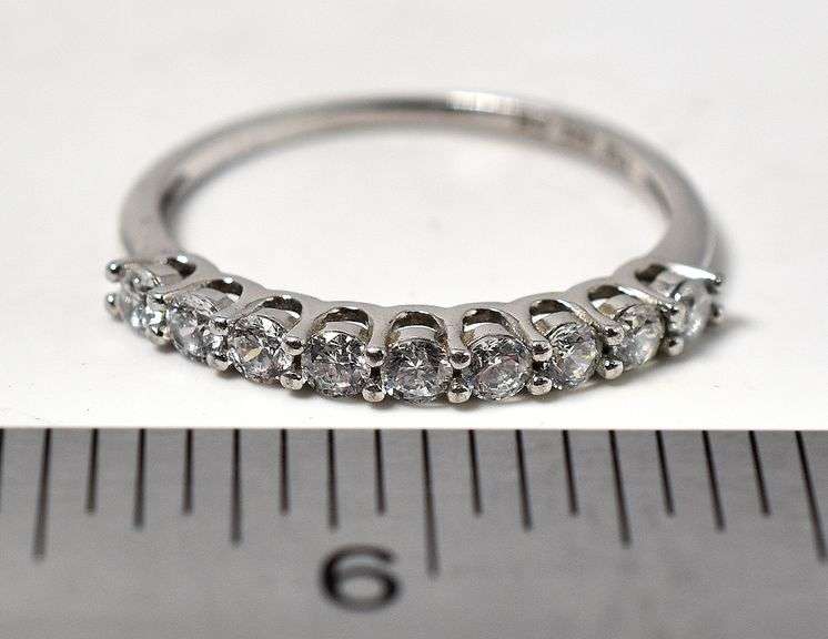 CZ Gemstone Ring in Sterling Silver