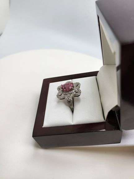 Extremely fine Victorian natural citrine, diamonds ring on silver