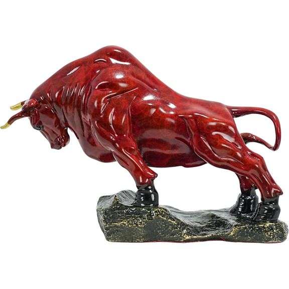 Pure Copper Red Charging Bull
