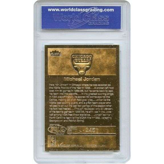 Michael Jordan 23KT Gold Limited Edition Rookie Card Mint 10