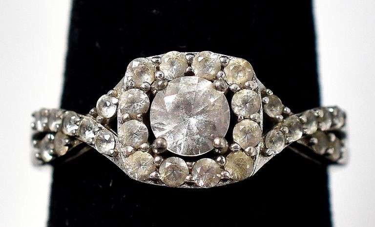 CZ Gemstone Ring in Sterling Silver