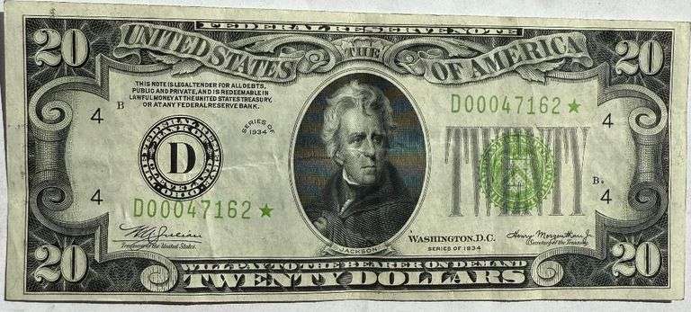 1934 Star $20 Cleveland FRN.