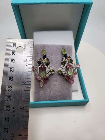 Extremely fine Victorian diamonds with sapphire earrings