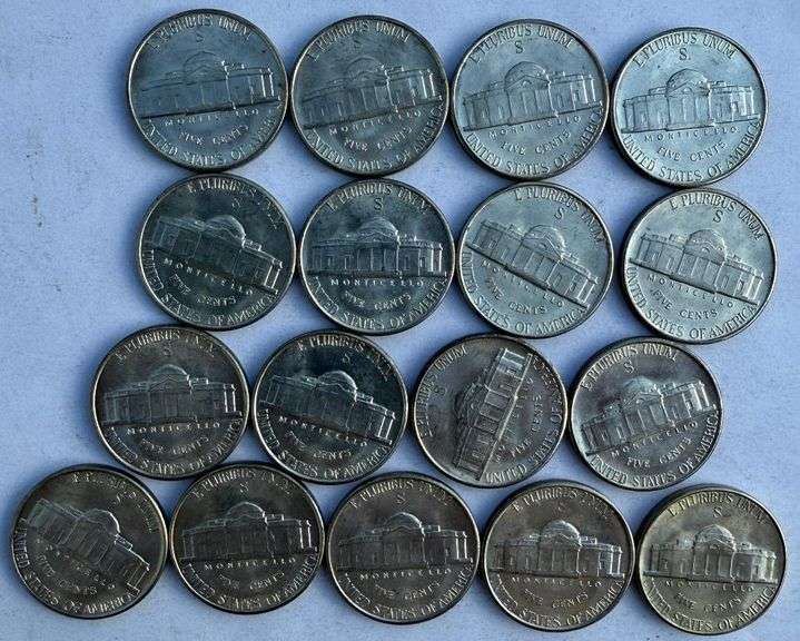 Nineteen Frosty White BU S War Nickels