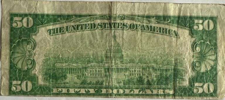 $50 1928 Numerical Series Cleveland Gold Payable FRN.