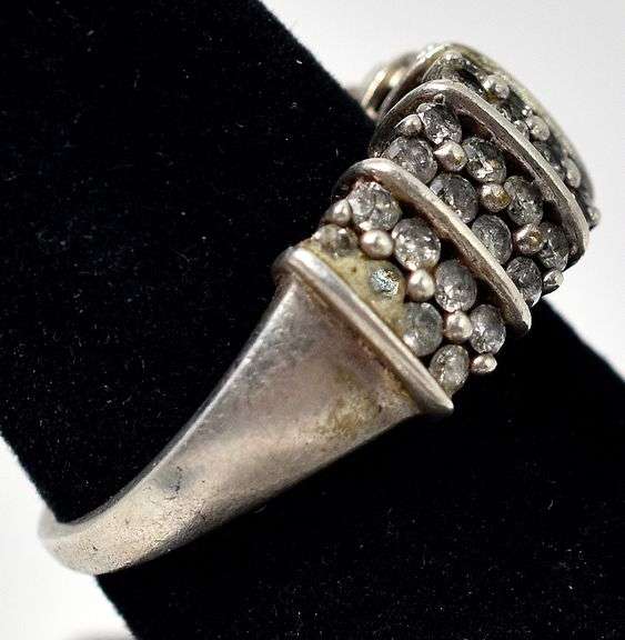 CZ Gemstone Ring in Sterling Silver