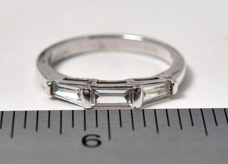 CZ Gemstone Ring in Sterling Silver