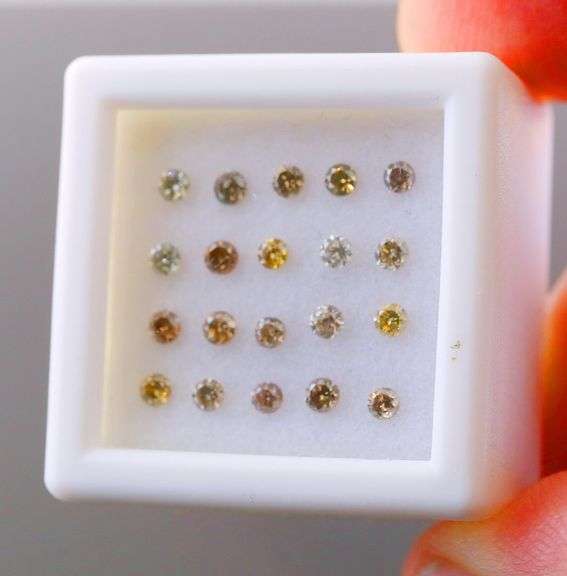 Untreated! .71ct set of real Champagne Diamonds!