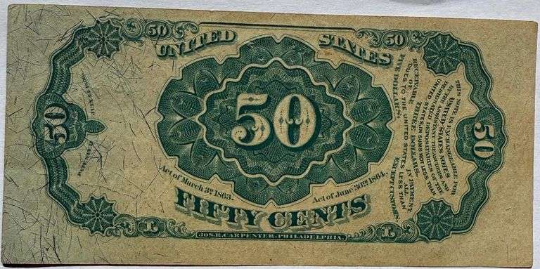 Choice Unc 50 Cent Bob Hope Fractional Currency Note