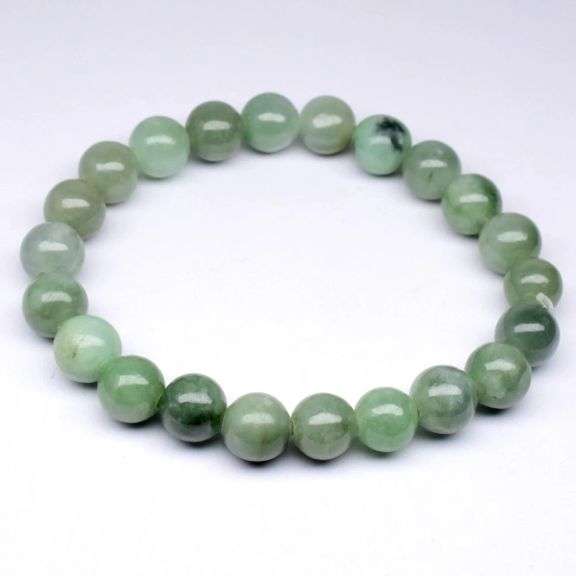 Natural! 115.37ct Burmese Jade beaded bracelet!