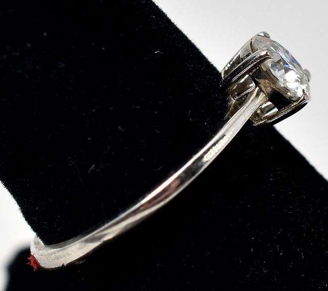 CZ Gemstone Solitaire Ring in Sterling Silver