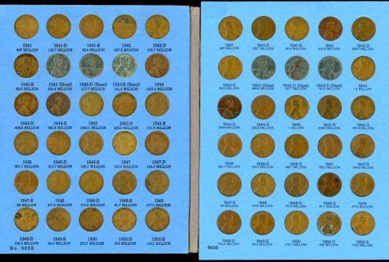 2 Lincoln Wheat Cent Albums: 1941 – 1974-S
