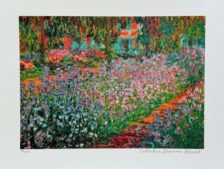 Collectible Limited Edition Claude Monet, Garden at Giverny