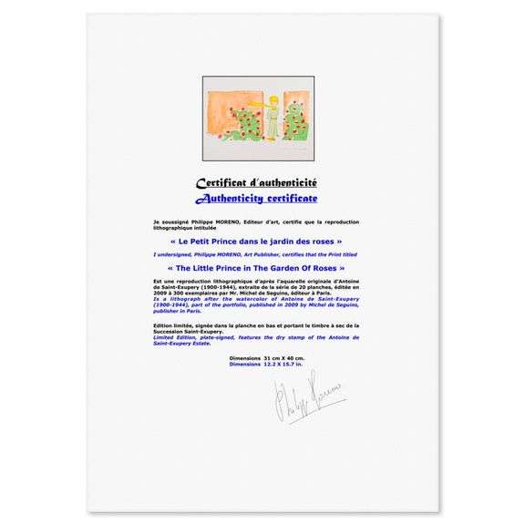 The Little Prince In The Garden by Antoine de Saint-Exupery (1900-1944)