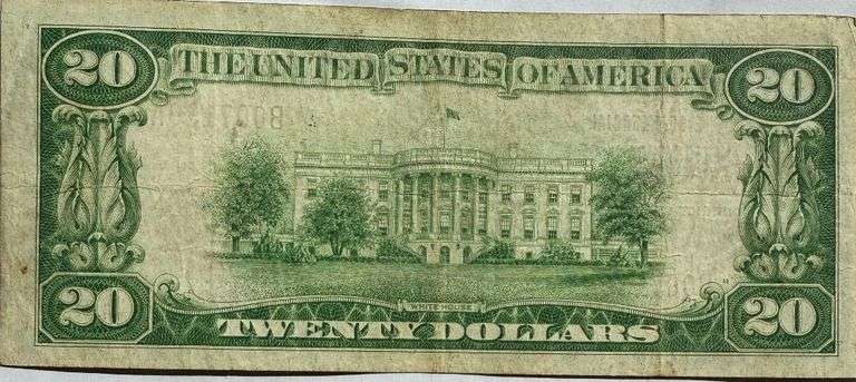 $20 Commercial Natl Bank of Washington DC Series 1929 Note.
