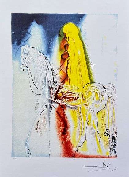 Pencil Numbered Salvador Dali, Lady Godiva