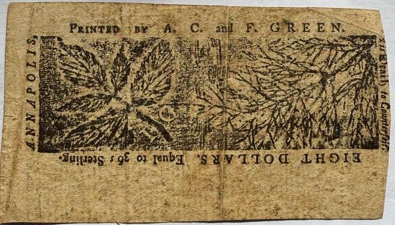 $8 April 10 1774 Maryland Colonial Note