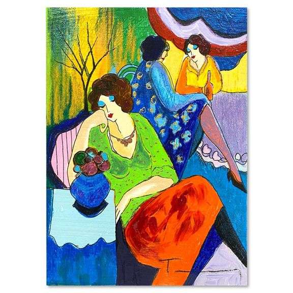 Quiet Afternoon by Itzchak Tarkay (1935-2012)