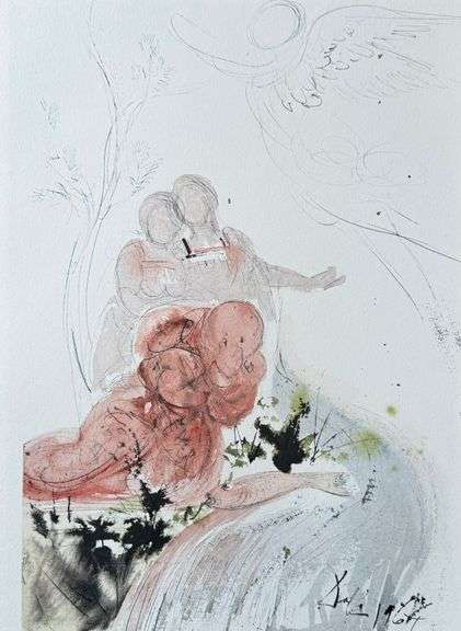 Highly Collectible and Rare Salvador Dali Original Llithograph from the 'Biblia Sacra' Suite