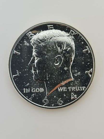 1964 Accented Hair Proof Kennedy Half Dollar, Imperfect