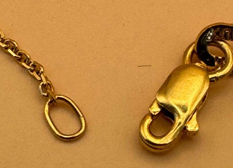 FANCY 14K YELLOW GOLD SQUARE SHAPE PAVE SET DIAMOND PENDANT NECKLACE