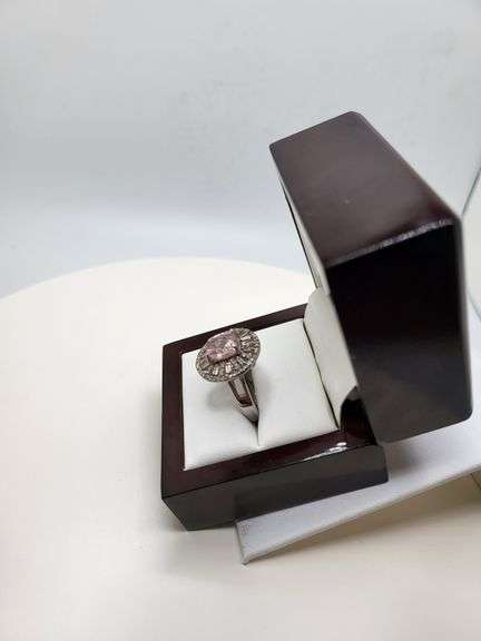 Extremely fine Victorian natural pink sapphire, diamonds ring on silver