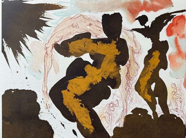 Highly Collectible and Rare Salvador Dali Original Lithograph from the 'Biblia Sacra' Suite