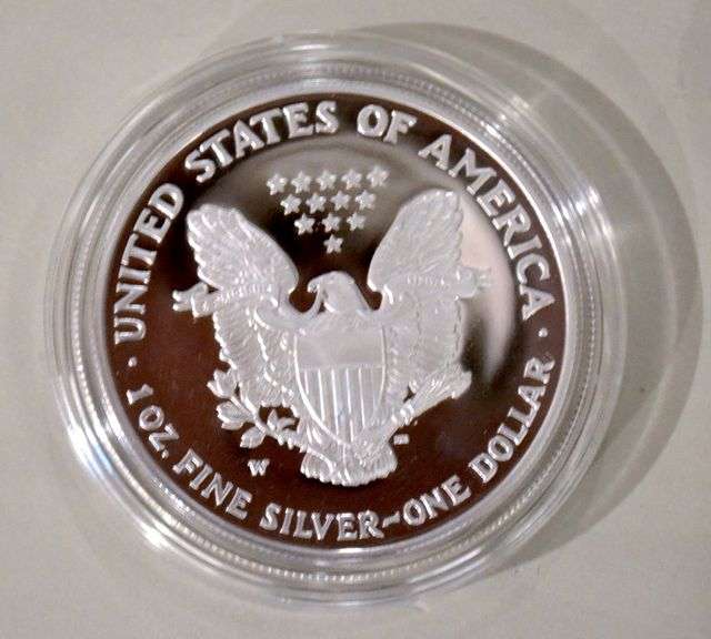 2006 W Proof Silver Eagle W Box And Paper