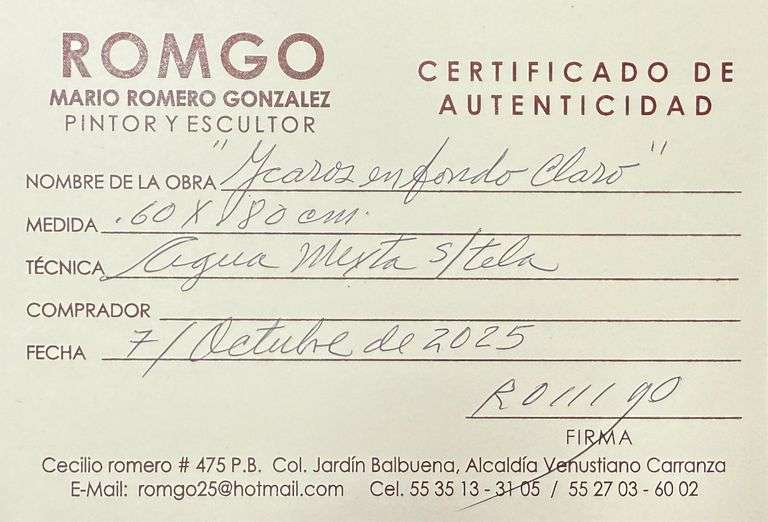 Spectacular Large Size Original Painting by Mexican Contemporary Master ROMGO