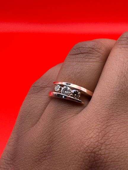 14K Rose Gold Champagne Diamond Ring of 1.05ct