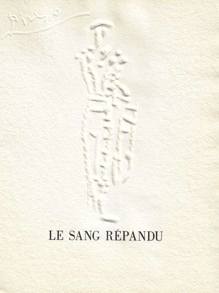 Rare Pablo Picasso Embossment from Chant Funèbre pour Ignacio Sánchez Mejías, 1976