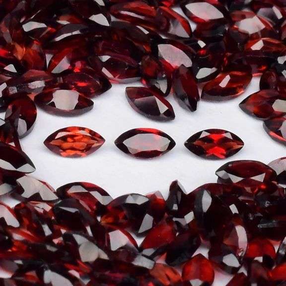 Heavy! 49.94ct red amber spessartite Garnet set!