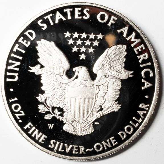 2010 W Proof Silver Eagle  With Box  & Paper