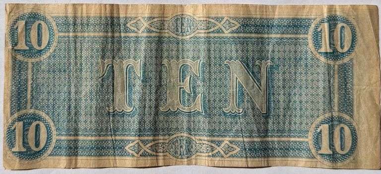 $ 10 Feb 17 1864 Series CSA Note