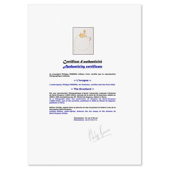 The Drunkard by Antoine de Saint-Exupery (1900-1944)