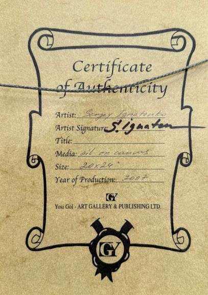 Spectacular Original Oil on Canvas by Sergey Ignatenko