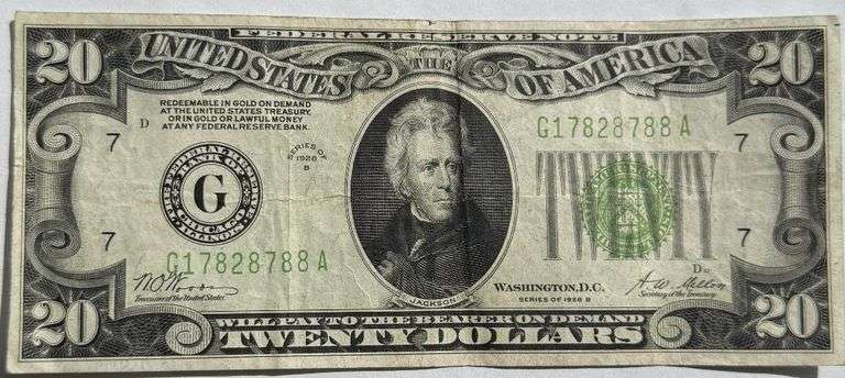 $20 Chicago 1928 B Gold Payable FRN.