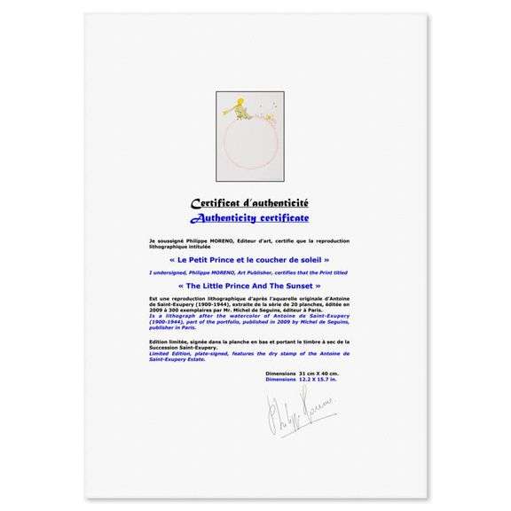 The Little Prince And The Sunset by Antoine de Saint-Exupery (1900-1944)