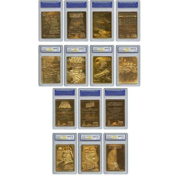 Star Wars Official 23KT Gold Trading Card Set