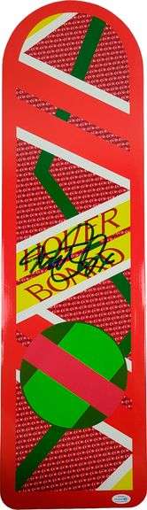 Back To The Future 24x36 Michael J Fox Signed Framed Hoverboard Display ACOA