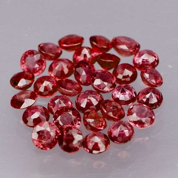 Untreated! Rare color! 3.26ct Imperial red Sapphire set!!!