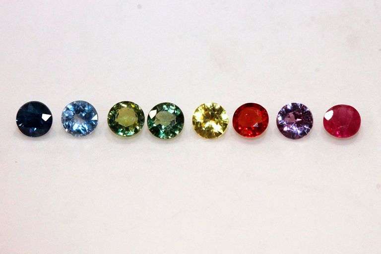 Natural Rainbow Sapphires - Lot of 8