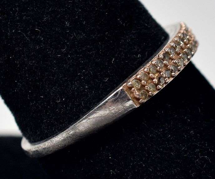 Diamond Band Ring in Sterling Silver