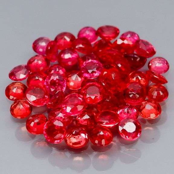 Vibrant 1.93ct set of JEDI RED Songean Sapphires!