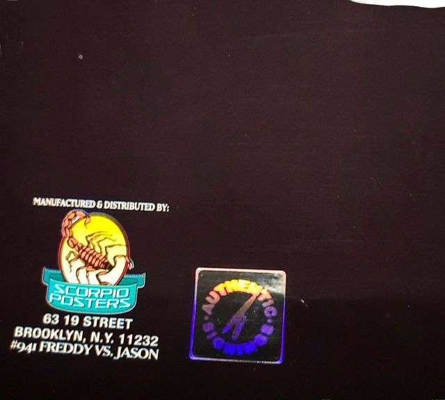 Freddy Vs Jason Robert Englund Kane Hodder Signed Poster Authentic Signing ASI