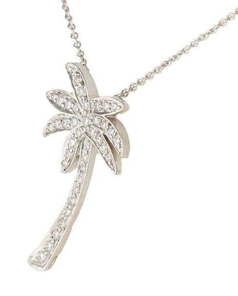 Tiffany & Co. 0.25ctw Diamond Palm Tree Pendant Necklace in Platinum