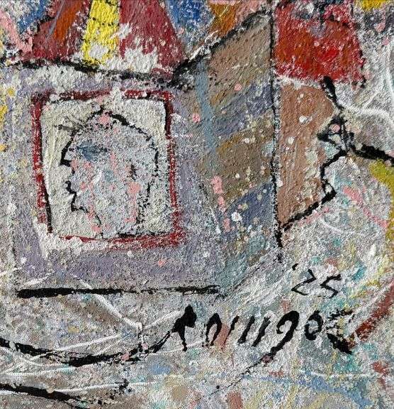 Spectacular Large Size Original Painting by Mexican Contemporary Master ROMGO