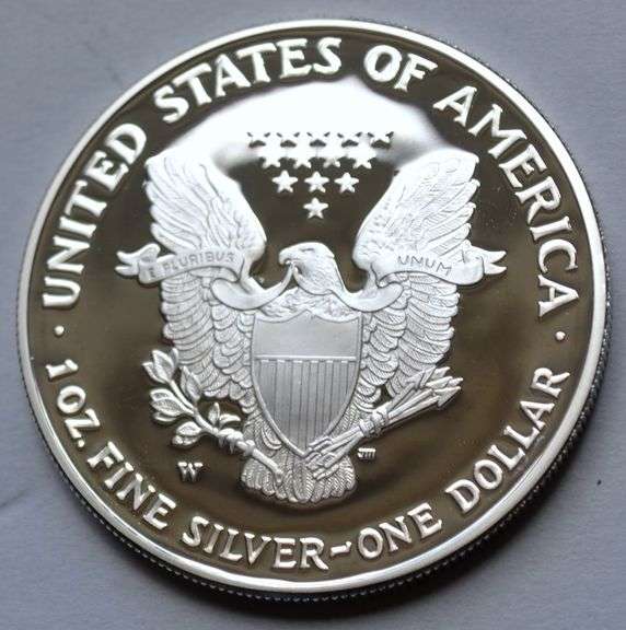 2003 W Proof Silver Eagle With Box & Paper.